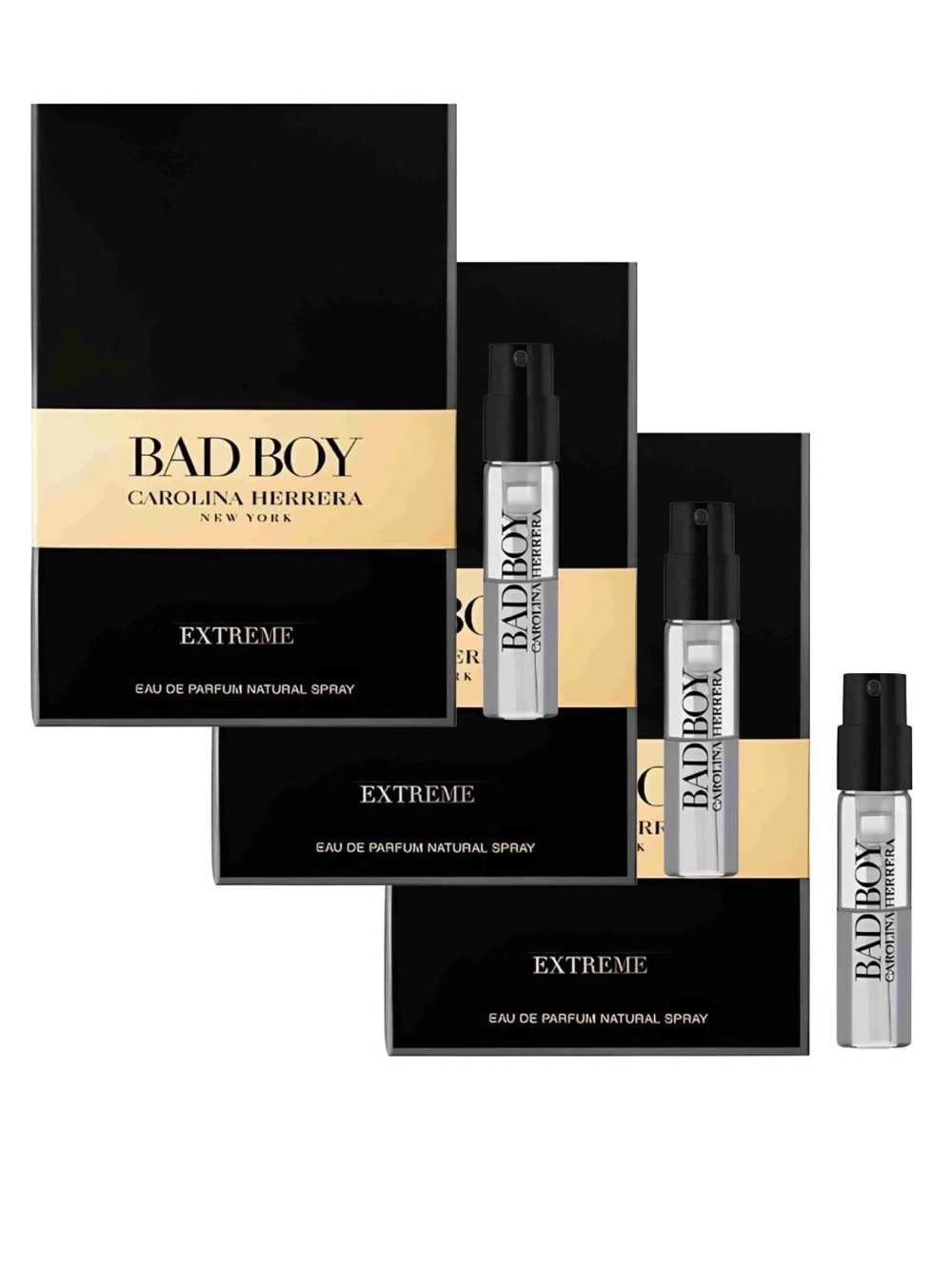 Carolina Herrera Bad Boy Extreme EDP 3PK NEW Tester